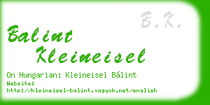 balint kleineisel business card